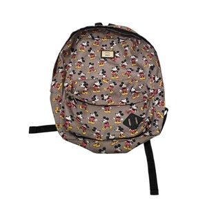 Disney Vans Mickey Mouse Old Skool Backpack Multiple Mickeys on Grey Background
